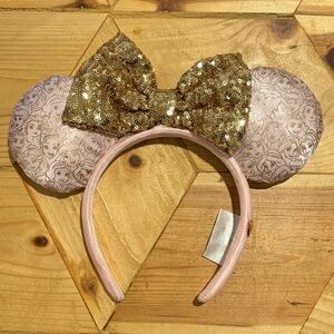 Disney Princess Ears - pink with gold sequins